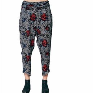Free People Got Me Twisted Floral Harem Pants